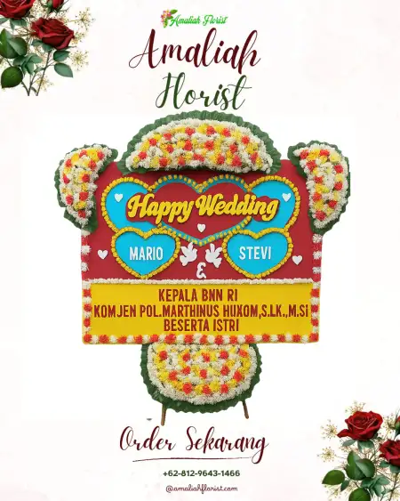 Papan Bunga Pernikahan Darmaraja